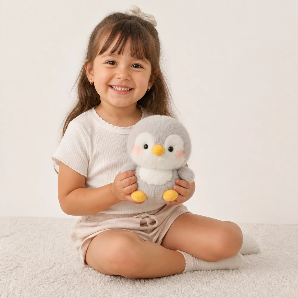 Pelúcia infantil pinguim super macia, companheira de sono aconchegante perfeita para presentear crianças