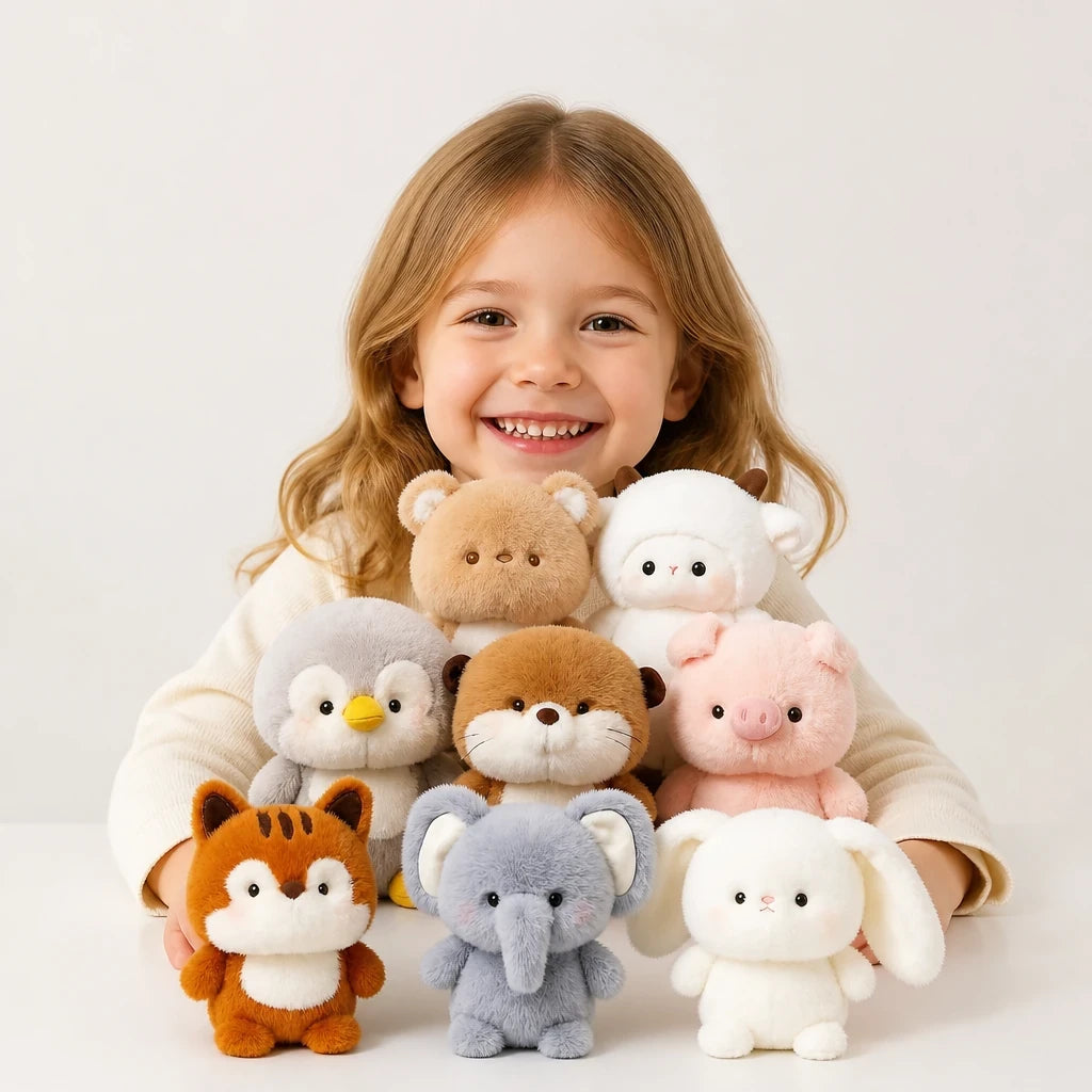 Pelúcia Infantil super macia elefante e urso companheira de sono aconchegante perfeita como presente de carinho