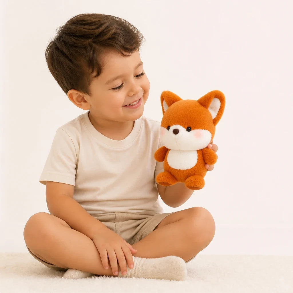 Pelúcia Infantil raposa super macia, companheira de sono aconchegante para crianças, presente ideal para pais e avós