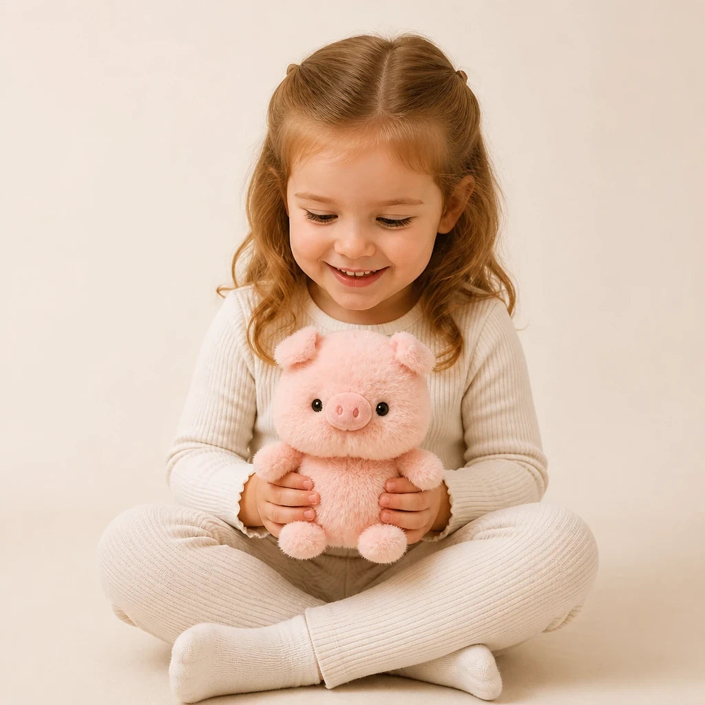 Pelúcia Infantil porquinho super macia e aconchegante, companheira de sono perfeita para crianças