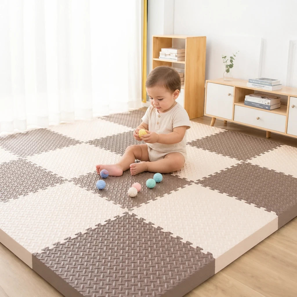 Tapete infantil EVA macio e antiderrapante, confortável e seguro para brincadeiras do bebê