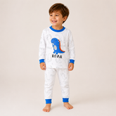 Pijama Infantil Algodão Macio com Dinossauro Fofo para Noites Tranquilas