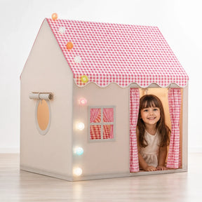 Cabana infantil Castelo de Princesa dobrável com estrutura sólida, cantinho mágico seguro e confortável para brincar em casa