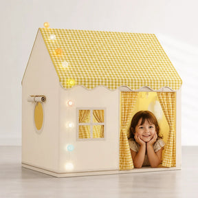 Cabana infantil castelo princesa dobrável com estrutura sólida, cantinho mágico, segura e confortável para brincar em casa