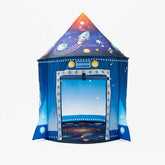 Cabana infantil foguete com amplo espaço interno, confortável e fácil de limpar ideal para brincadeiras em casa