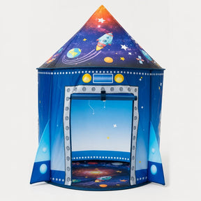 Cabana infantil foguete com amplo espaço interno confortável e fácil de limpar ideal para brincar em casa