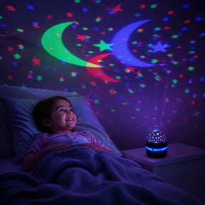 Projetor LED céu estrelado para cabana infantil e quarto, luz noturna USB para sono tranquilo