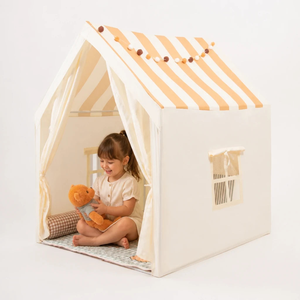 Cabana infantil dobrável e segura, confortável e durável para mães e pais que buscam diversão em casa