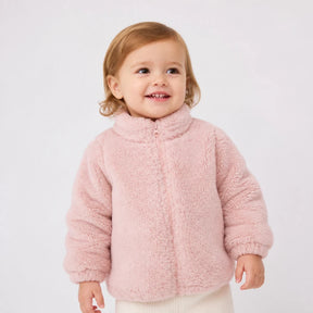 Conjunto de moletom infantil: casaco pelúcia macia com zíper prático, conforto e estilo para crianças