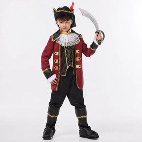 Fantasia pirata infantil confortável com ajuste fácil para Halloween, segura e estilosa para crianças