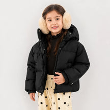 Jaqueta infantil acolchoada com capuz, proteção e conforto no inverno, ideal com conjunto de moletom infantil