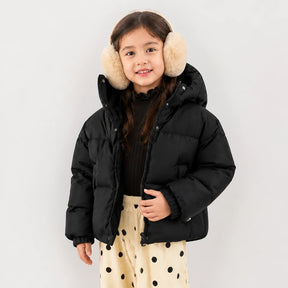 Jaqueta infantil acolchoada com capuz, proteção e conforto no inverno, ideal com conjunto de moletom infantil