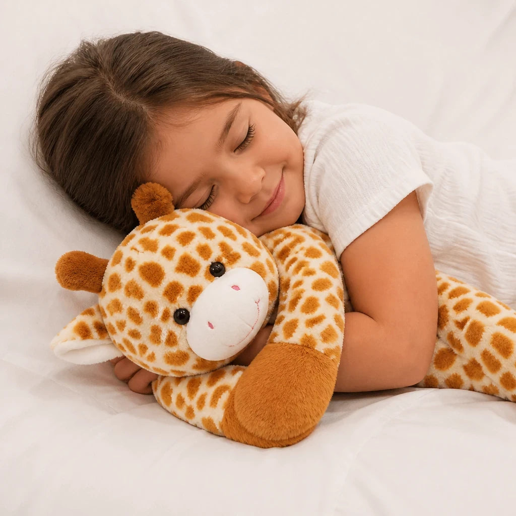 Pelúcia Infantil girafa de braço longo, toque macio e peso aconchegante para sono seguro e confortável