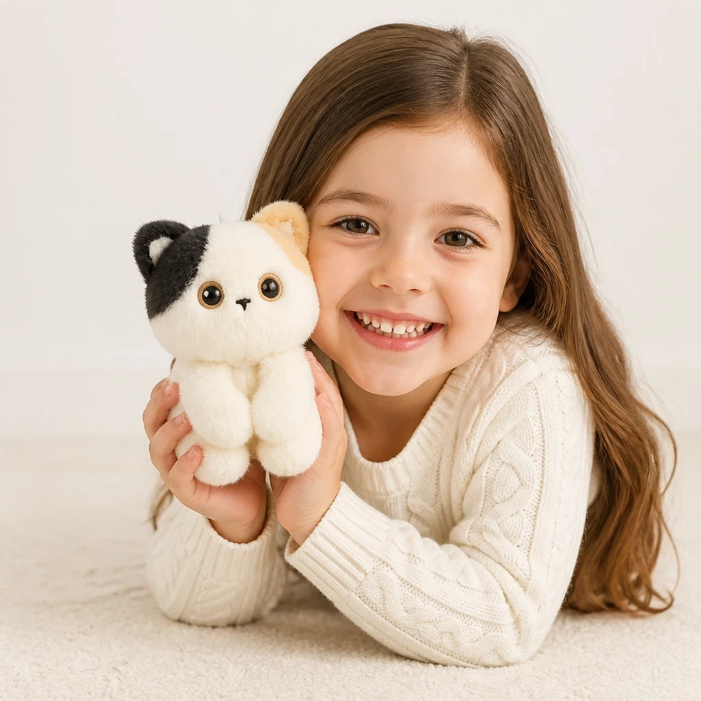 Pelúcia Infantil gatinho super macia companheira de sono aconchegante, presente carinhoso para crianças