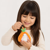 Pelúcia infantil coelho kawaii reversível em cenoura com toque macio presente inesquecível para crianças