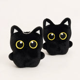 Pelúcia Infantil gato preto macio, almofada aconchegante para presentear crianças com conforto e carinho