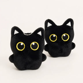 Pelúcia Infantil gato preto macio, almofada aconchegante para presentear crianças com conforto e carinho