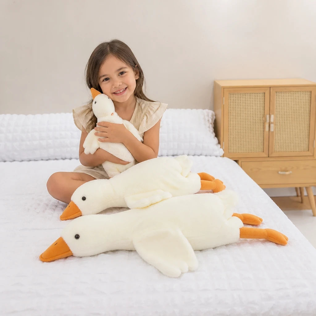 Pelúcia Infantil ganso gigante macio, travesseiro para sono confortável e aconchego para crianças