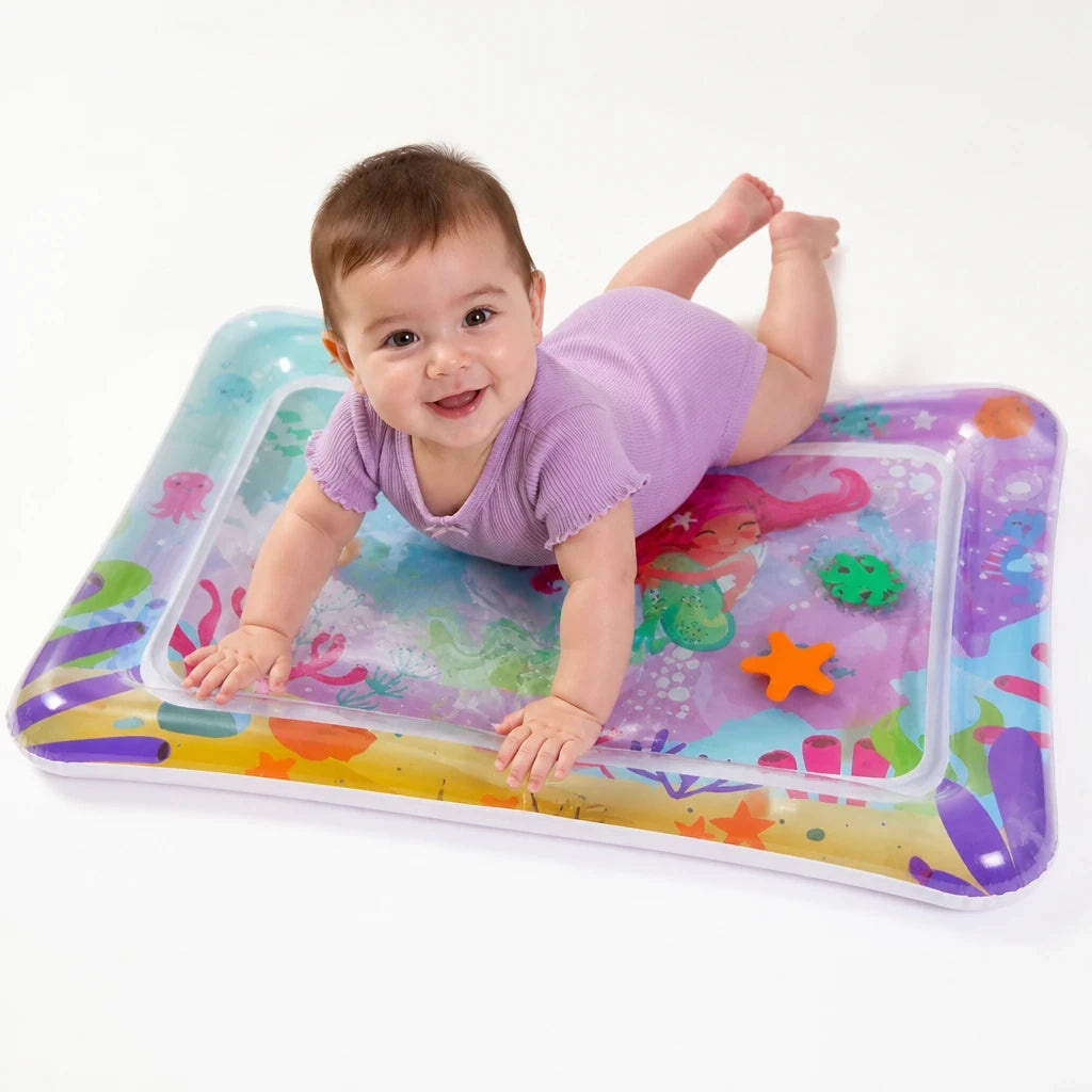 Tapete infantil inflável com água, conforto e segurança para o bebê brincar