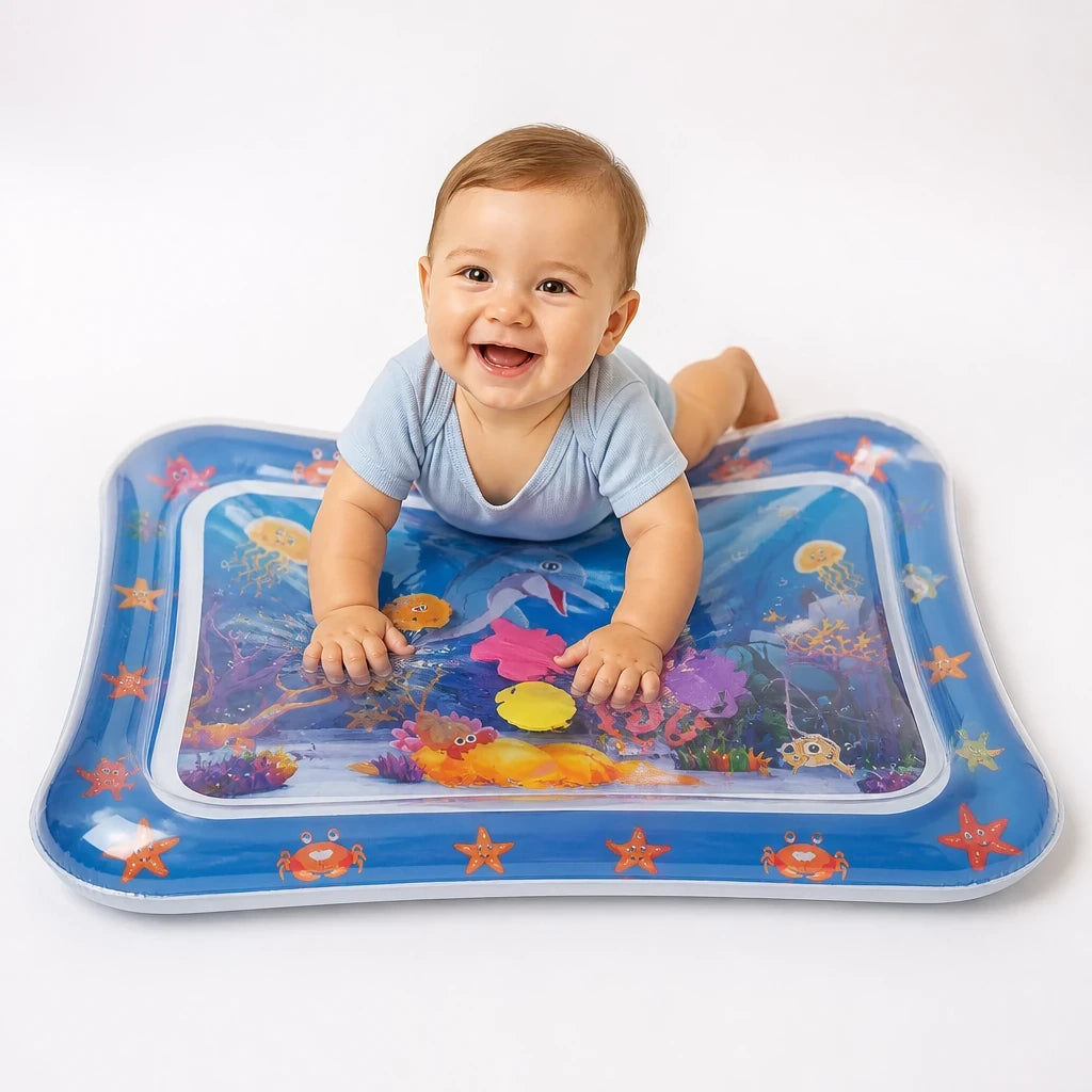 Tapete infantil inflável com água confortável e seguro para bebê brincar, macio e durável para pais exigentes
