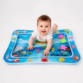 Tapete infantil inflável com água, confortável e seguro para o bebê brincar, cores divertidas e duráveis