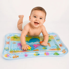 Tapete infantil inflável de água, confortável e seguro para bebê brincar e estimular coordenação