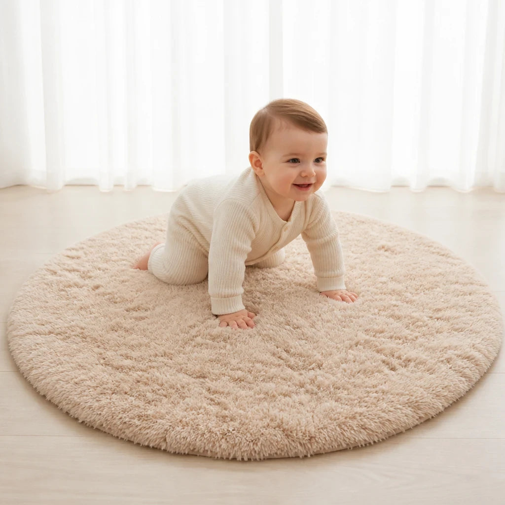 Tapete infantil pelúcia super macio para quarto, seguro e aconchegante ideal para bebês e crianças