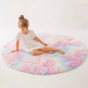 Tapete infantil pelúcia super macio em tons pastel, fácil de limpar e aconchegante para quarto da criança